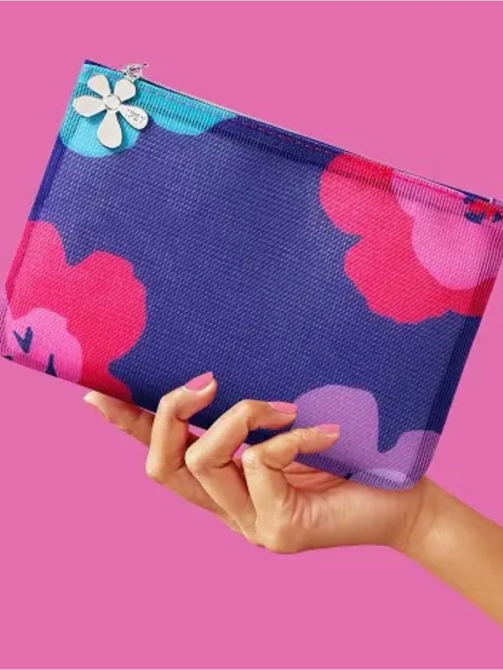 IPSY NWOT mesh floral makeup bag